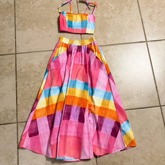 Peixoto Esti Crop Paula Skirt Set Summer Sailing Size XS - Picture 3 of 10